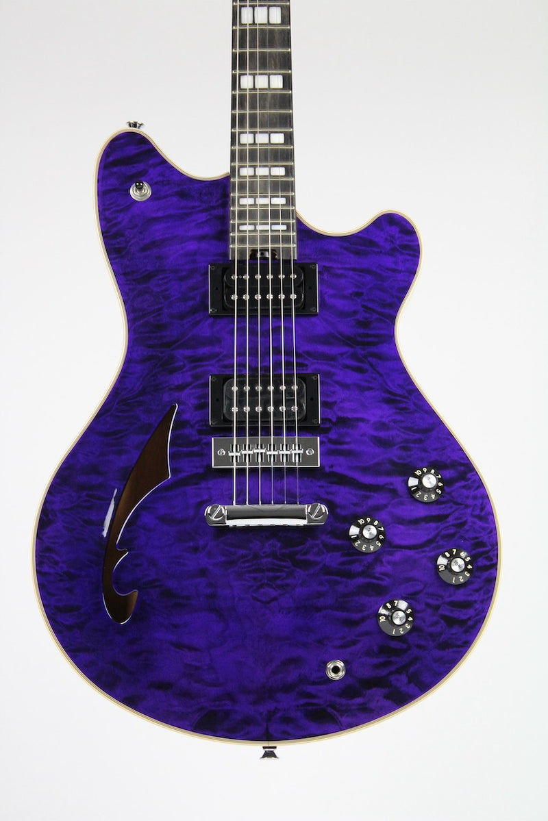 EVH SA-126 Special Quilted Maple Semi-hollowbody Electric Guitar - Trans Purple w/OHSC (5107726892)