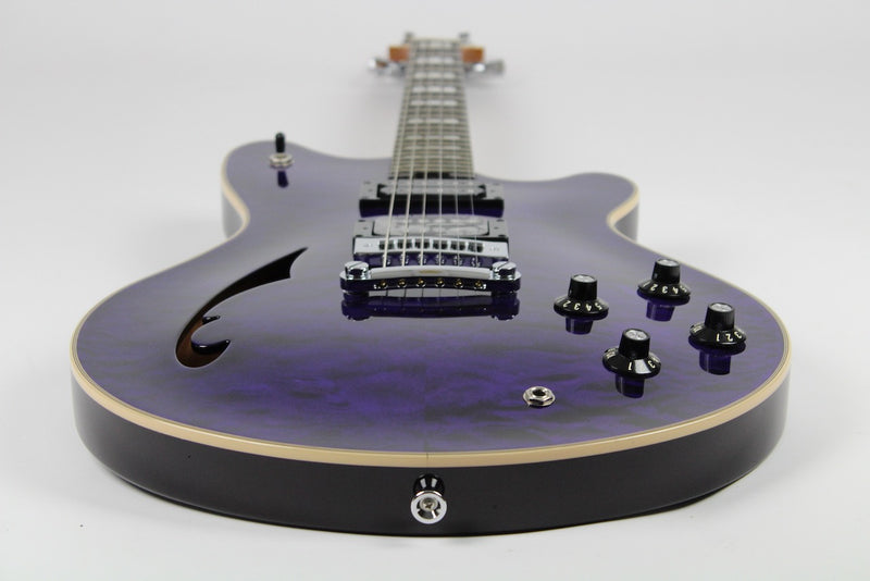 EVH SA-126 Special Quilted Maple Semi-hollowbody Electric Guitar - Trans Purple w/OHSC (5107726892)