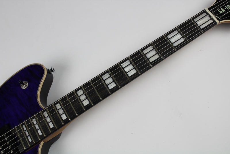 EVH SA-126 Special Quilted Maple Semi-hollowbody Electric Guitar - Trans Purple w/OHSC (5107726892)