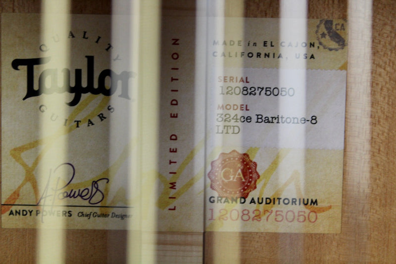 Taylor 324ce Baritone-8 LTD - Shaded Edgeburst w/OHSC