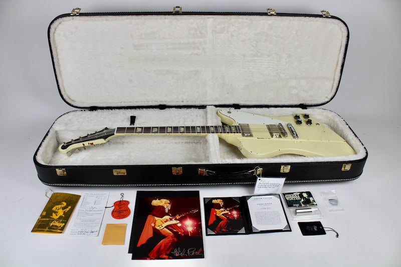 Gibson Custom Shop Johnny Winter 1964 Firebird V Polaris White Murphy Lab Aged #85 2021 w/OHSC