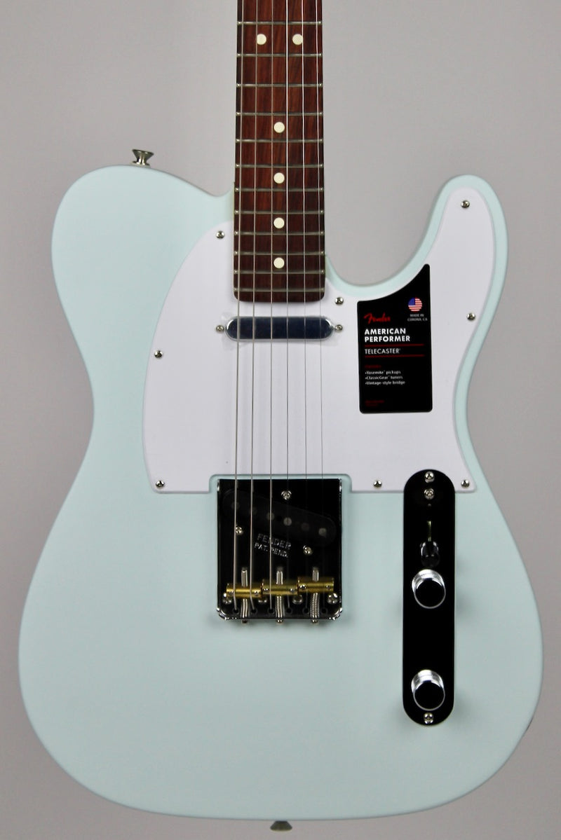 Fender American Performer Telecaster Rosewood Fingerboard Satin Sonic Blue w/Gig Bag 0115110372
