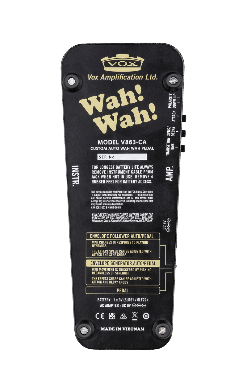 Vox V863-CA Pédale Auto Wah