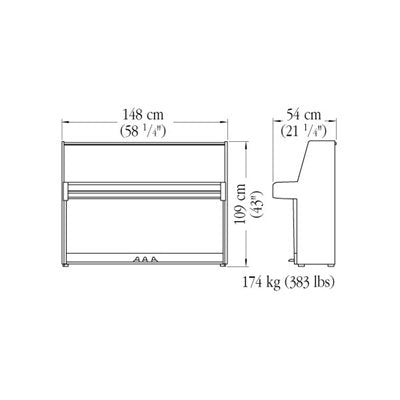 Yamaha B1 PE Upright Piano – Polished Ebony