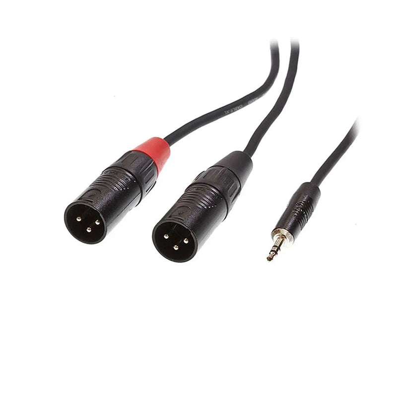 Câble Digiflex 1/8" TRS vers double XLR mâle – Câble audio stéréo