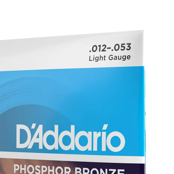 D’Addario EJ16 – Cordes de guitare acoustique en bronze phosphoreux, calibre Light (.012-.053)