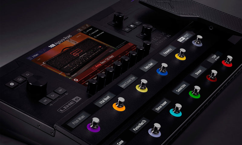 Line 6 Helix Stadium Amp Modeler & FX Processor with Agoura Modeling, 8" Touchscreen, Wi-Fi & USB Audio Interface