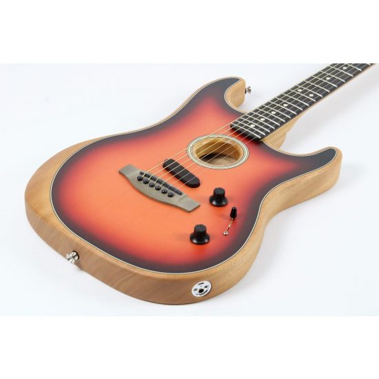 Fender American Acoustasonic Strat Ebony Fingerboard 3-Color Sunburst w/Gig Bag (0972023200)