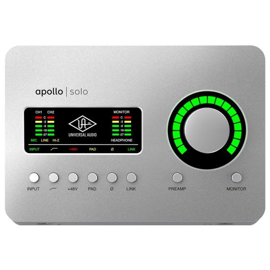 Universal Audio Apollo Solo thunderbolt 3 audio interface with uad dsp Démo