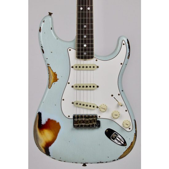 Fender Custom Shop LTD 67 Stratocaster Heavy Relic Aged Sonic Blue over  3-Color Sunburst w/OSHC