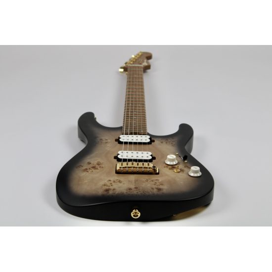 Charvel Pro-Mod DK24 HH 2PT CM Poplar Burl, Caramelized Maple Fingerboard,  Transparent Black Burst (2969411510)