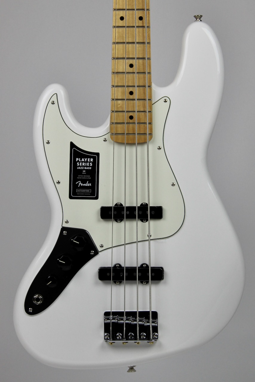 Fender Player Jazz Bass Left-Handed Maple Fingerboard Polar White  (0149922515)