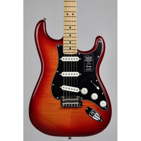 Fender Player Stratocaster Plus Top Maple Fingerboard Aged Cherry Burst  (Second Factory) (0144552531)