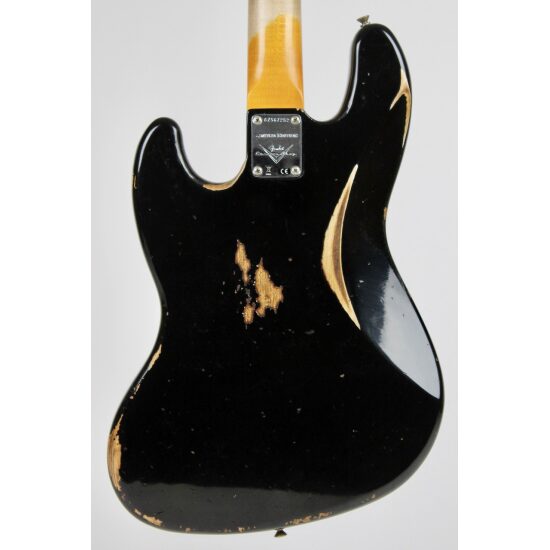 Fender Custom Shop Limited Edition Custom Jazz Bass Heavy Relic Rosewood  Fingerboard Aged Black w/OHSC (9235001508)